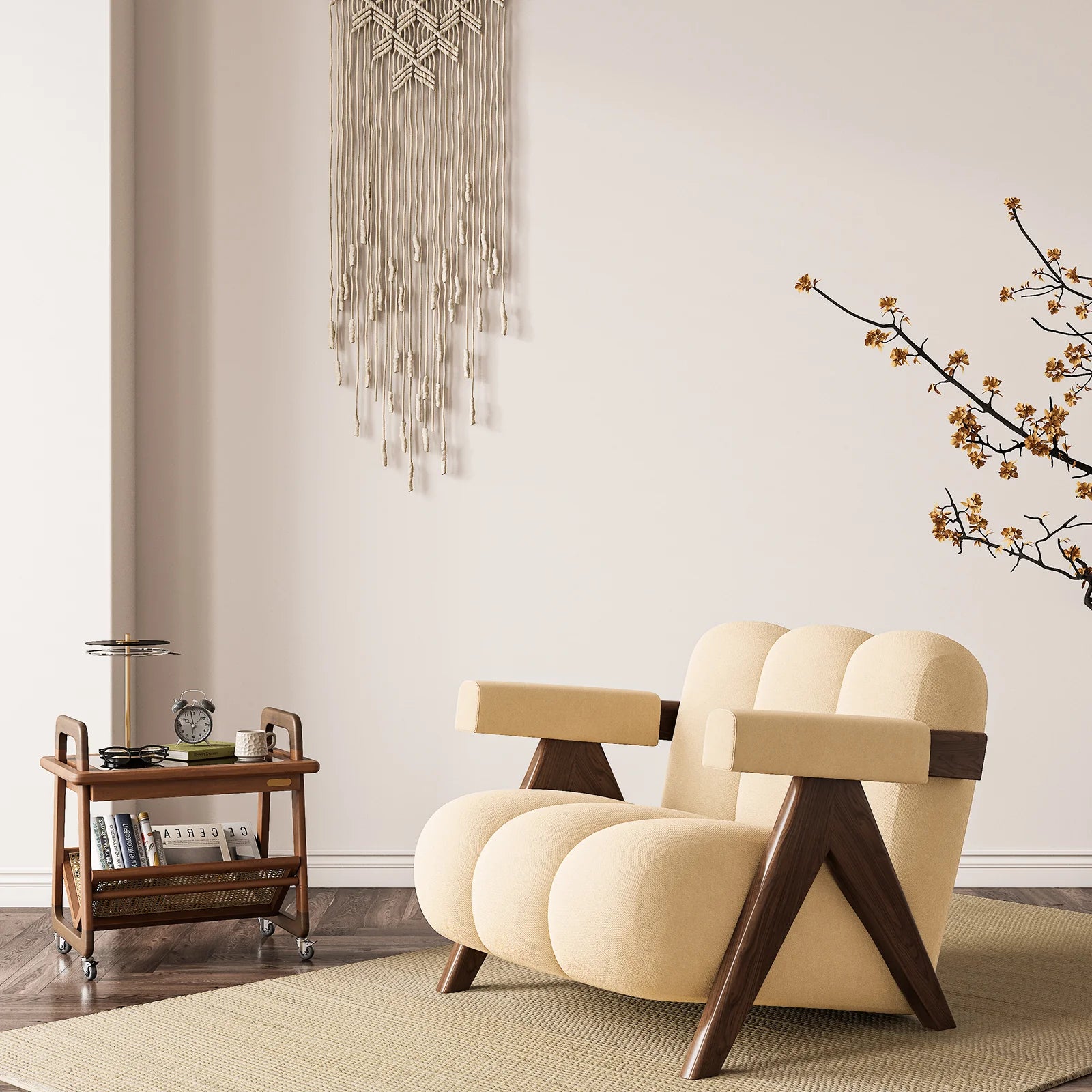Minimalist Lounge Chair Upholstered Accent Chair