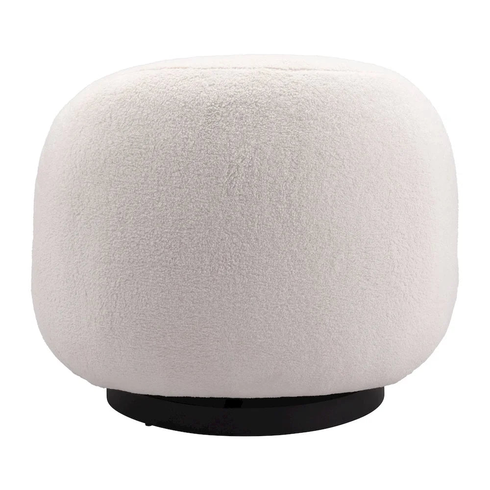 Myanmar Accent Chair Cream Accent Chair, Modern Style, Shearling Style Fabric, Plywood, Indoor Living