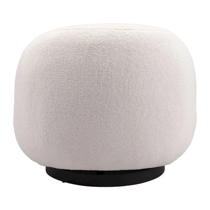 Myanmar Accent Chair Cream Accent Chair, Modern Style, Shearling Style Fabric, Plywood, Indoor Living