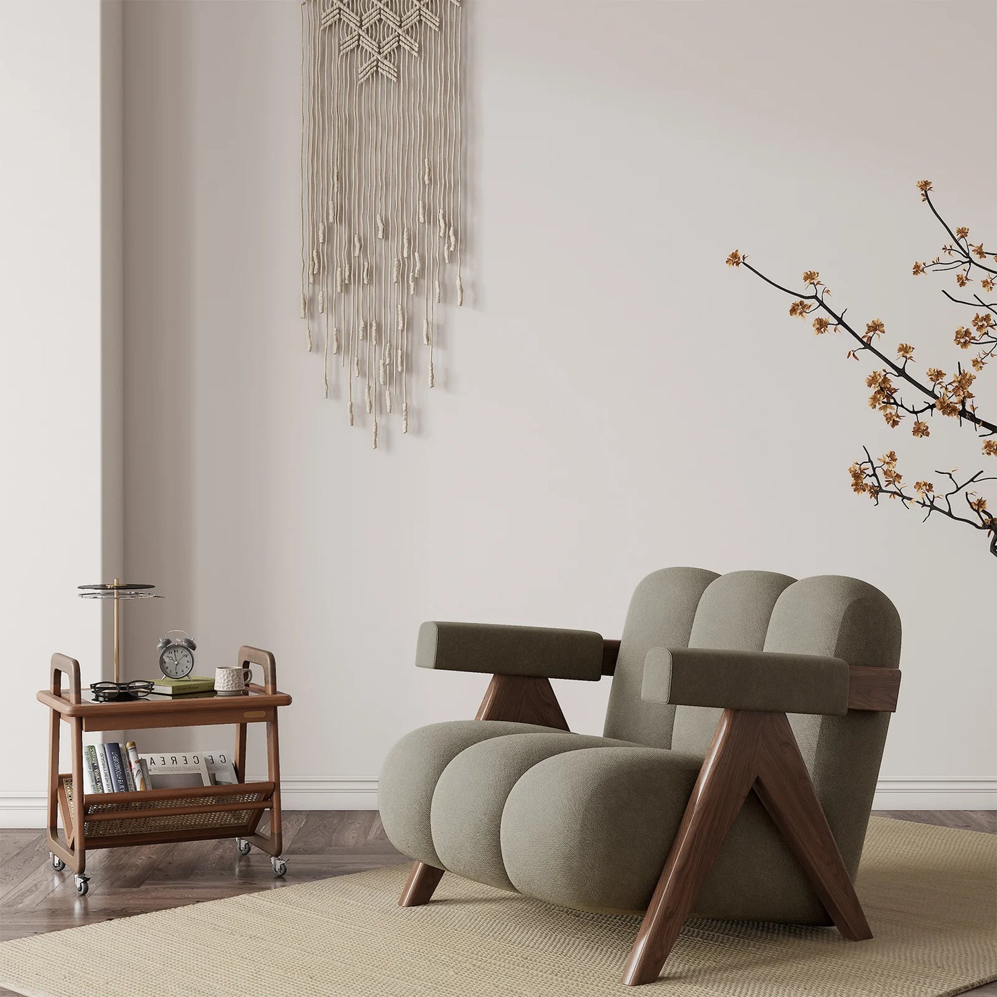 Minimalist Lounge Chair Upholstered Accent Chair