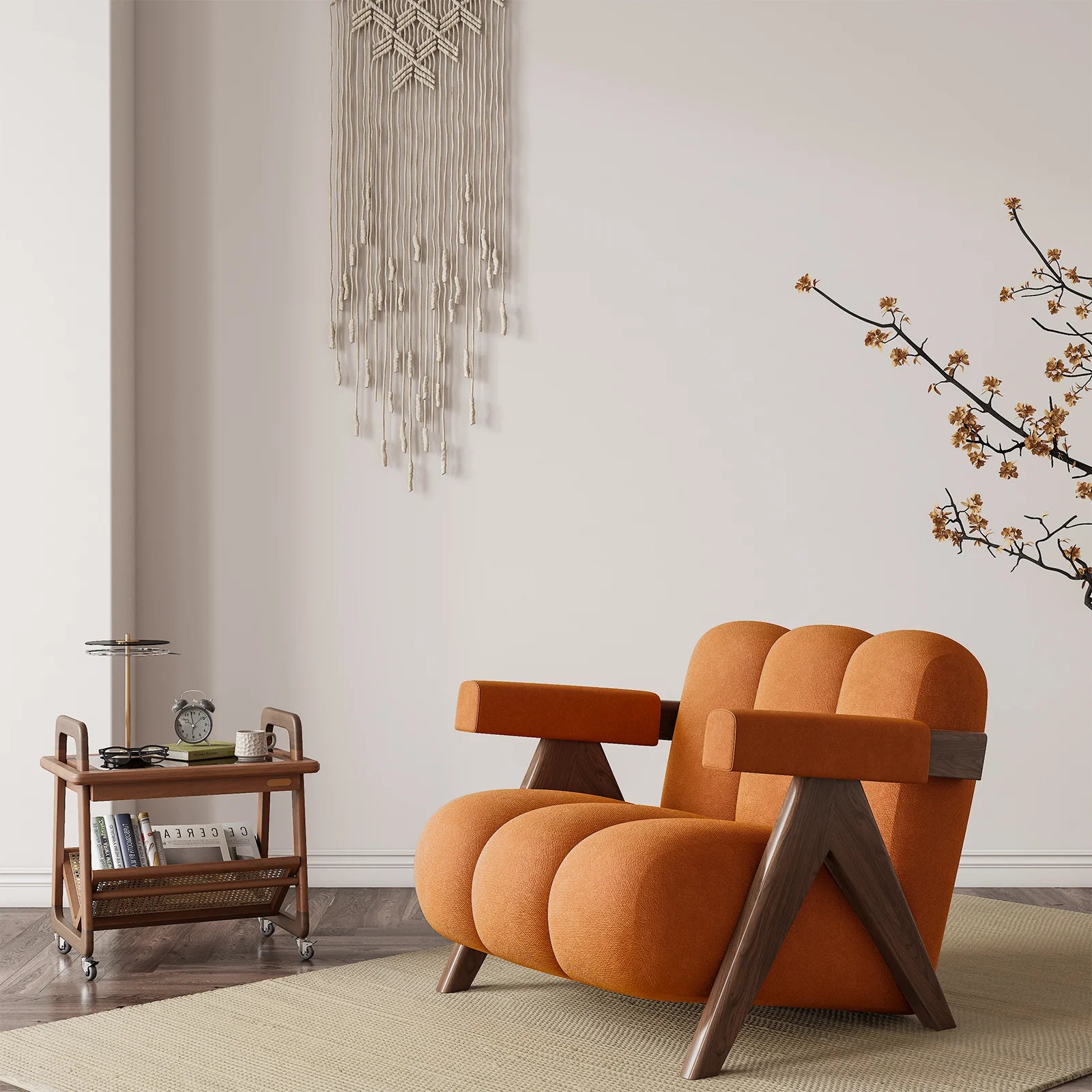Minimalist Lounge Chair Upholstered Accent Chair