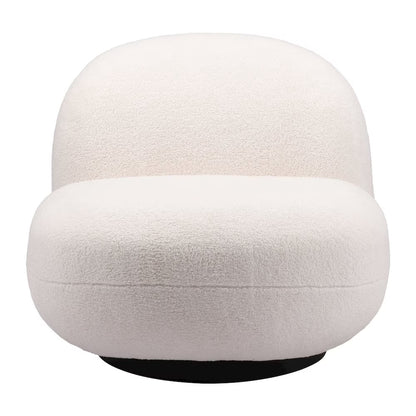 Myanmar Accent Chair Cream Accent Chair, Modern Style, Shearling Style Fabric, Plywood, Indoor Living