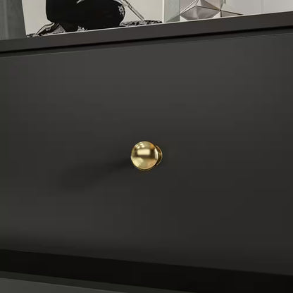 Black Paint 10-Drawer Wood Double 35.4 In. H X 55.1 In. W X 15.7 In. D Dresser Storage Cabinet